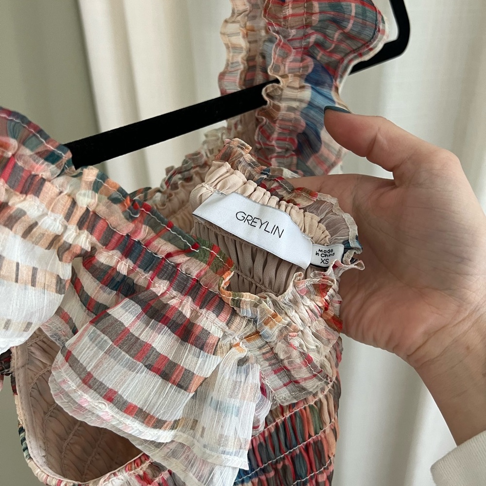 ANTHROPOLOGIE PLAID RUFFLE DRESS - Picture 5 of 5